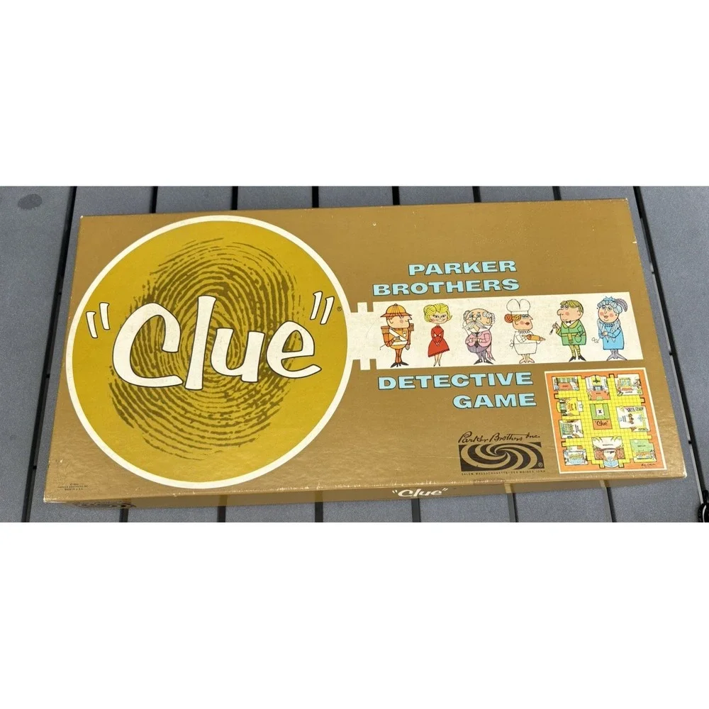 Vintage Parker Brothers detective board game Clue 1963 version complete nice box